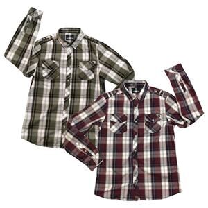 Men’s I Jeans by Buffalo Long Sleeve Plaid Button Down Shirt XL 2 pack